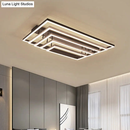 DecorBites™ DecorBites™ Contemporary Acrylic LED Pyramid Ceiling Light - Coffee Semi Flush Mount - Warm/White Light - 3/4/5 Layers