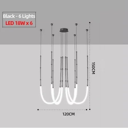 Contemporary Acrylic Line Pendant Light In Brushed Nickel - Decorbites