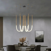 Contemporary Acrylic Line Pendant Light In Brushed Nickel - Decorbites