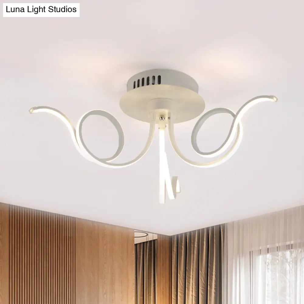Lámpara de techo empotrada DecorBites™ con forma de pulpo, de acrílico contemporáneo, con 3/6/8 luces LED, para sala de estar, en blanco cálido.