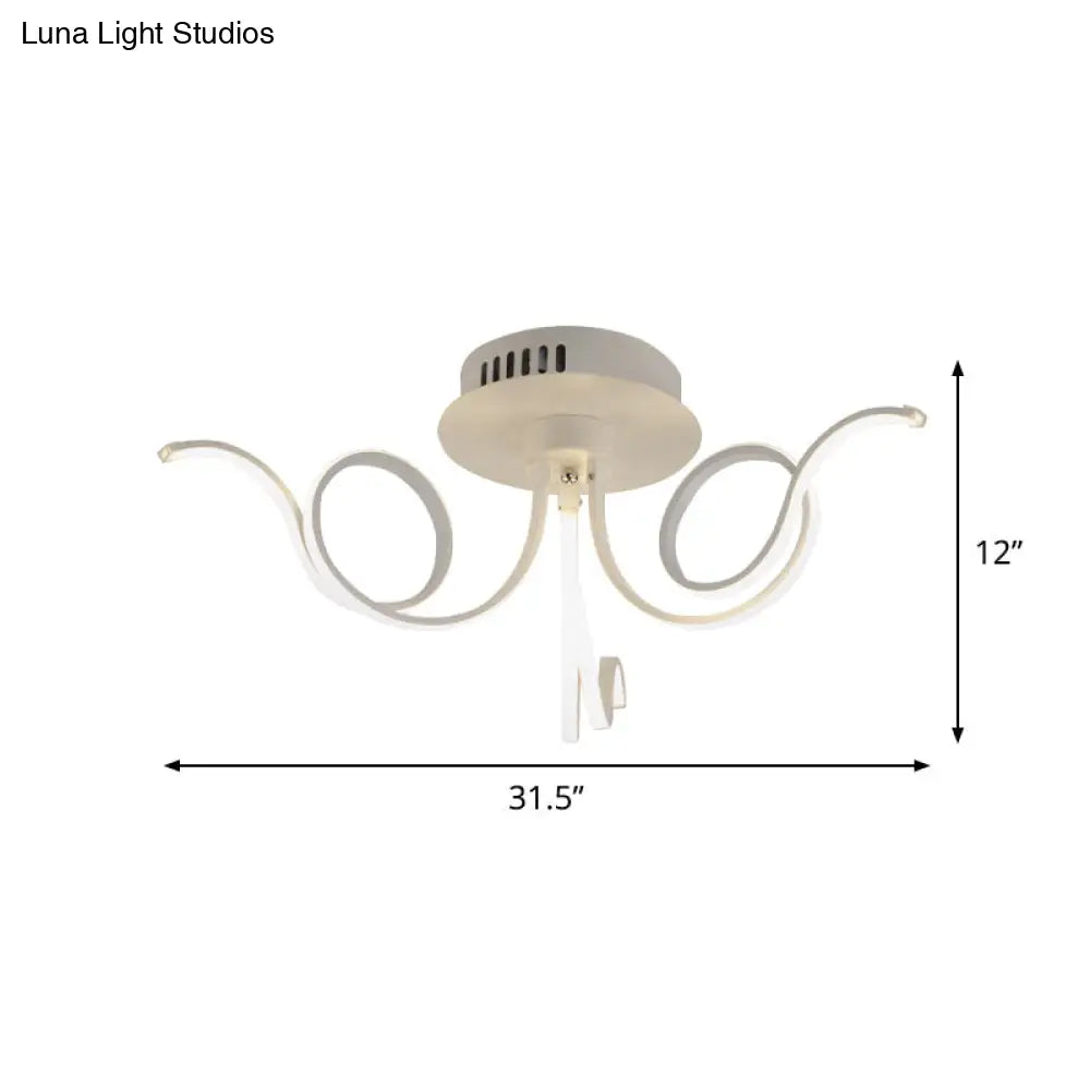 Lámpara de techo empotrada DecorBites™ con forma de pulpo, de acrílico contemporáneo, con 3/6/8 luces LED, para sala de estar, en blanco cálido.