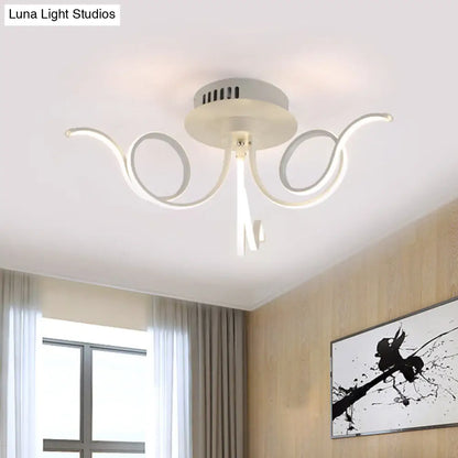 Lámpara de techo empotrada DecorBites™ con forma de pulpo, de acrílico contemporáneo, con 3/6/8 luces LED, para sala de estar, en blanco cálido.