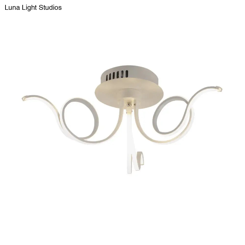 Lámpara de techo empotrada DecorBites™ con forma de pulpo, de acrílico contemporáneo, con 3/6/8 luces LED, para sala de estar, en blanco cálido.