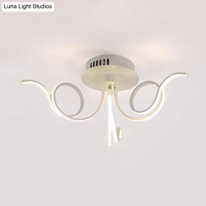 Lámpara de techo empotrada DecorBites™ con forma de pulpo, de acrílico contemporáneo, con 3/6/8 luces LED, para sala de estar, en blanco cálido.