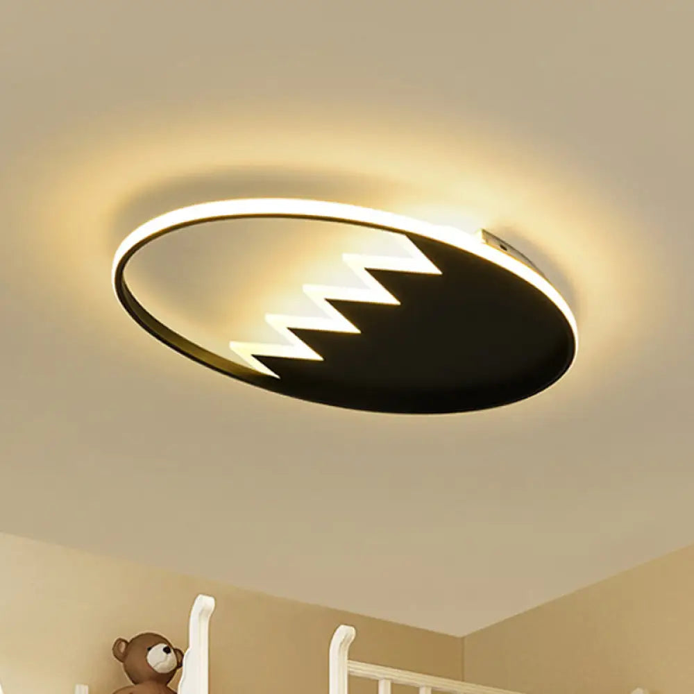 DecorBites™ DecorBites™ Contemporary Acrylic Round Ceiling Light, 22"/26" Wide, Black/White LED Flush Mount Fixture with Remote Control Dimming - Warm/White Light