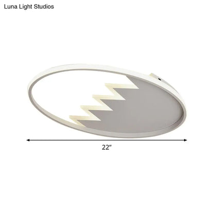 DecorBites™ DecorBites™ Contemporary Acrylic Round Ceiling Light, 22"/26" Wide, Black/White LED Flush Mount Fixture with Remote Control Dimming - Warm/White Light