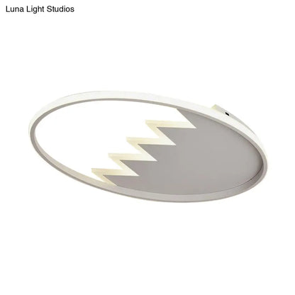 DecorBites™ DecorBites™ Contemporary Acrylic Round Ceiling Light, 22"/26" Wide, Black/White LED Flush Mount Fixture with Remote Control Dimming - Warm/White Light