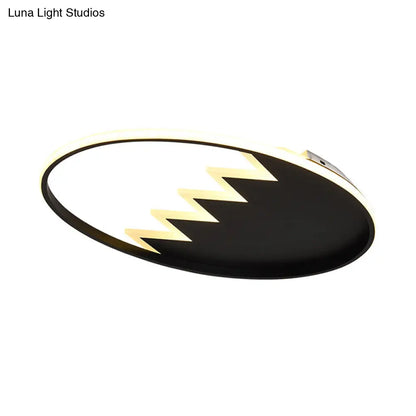 DecorBites™ DecorBites™ Contemporary Acrylic Round Ceiling Light, 22"/26" Wide, Black/White LED Flush Mount Fixture with Remote Control Dimming - Warm/White Light