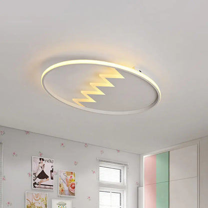 DecorBites™ DecorBites™ Contemporary Acrylic Round Ceiling Light, 22"/26" Wide, Black/White LED Flush Mount Fixture with Remote Control Dimming - Warm/White Light