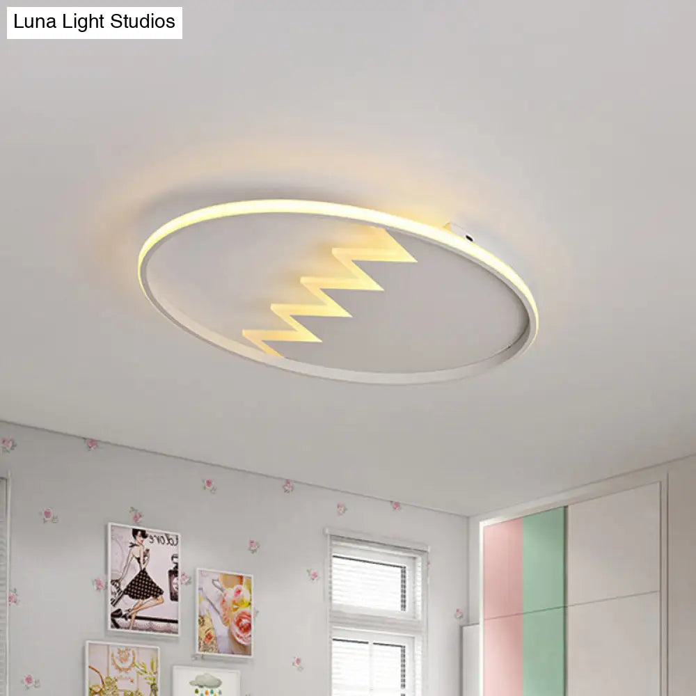 DecorBites™ DecorBites™ Contemporary Acrylic Round Ceiling Light, 22"/26" Wide, Black/White LED Flush Mount Fixture with Remote Control Dimming - Warm/White Light