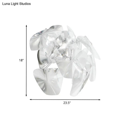 Aplique de pared DecorBites™ contemporáneo de acrílico con un solo cabezal para restaurantes - Transparente