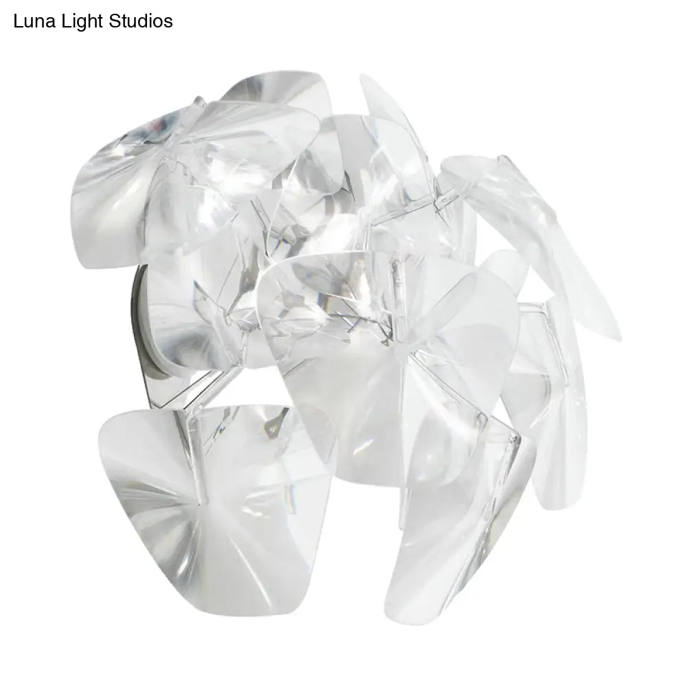 Aplique de pared DecorBites™ contemporáneo de acrílico con un solo cabezal para restaurantes - Transparente