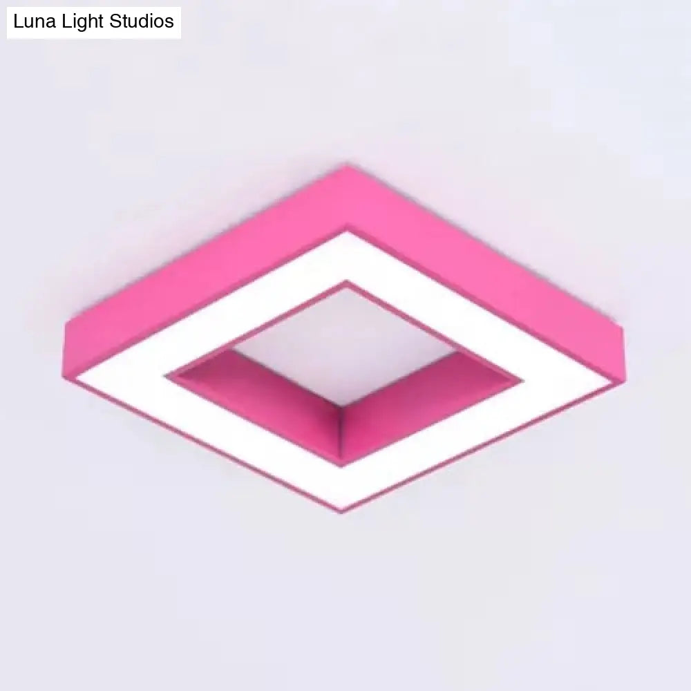 Lámpara de techo cuadrada contemporánea DecorBites™ de acrílico para dormitorio infantil