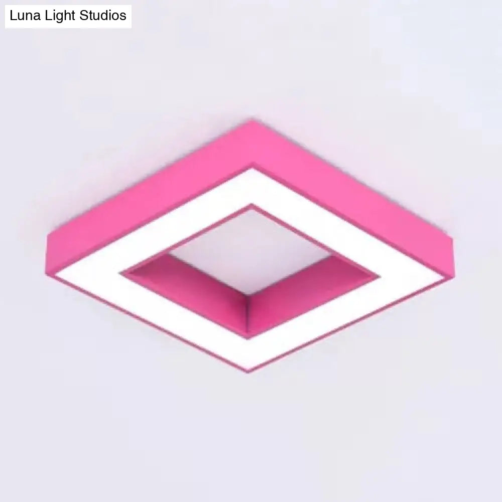 Lámpara de techo cuadrada contemporánea DecorBites™ de acrílico para dormitorio infantil