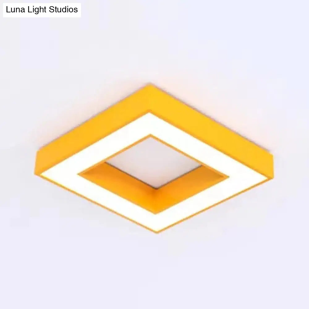 Lámpara de techo cuadrada contemporánea DecorBites™ de acrílico para dormitorio infantil