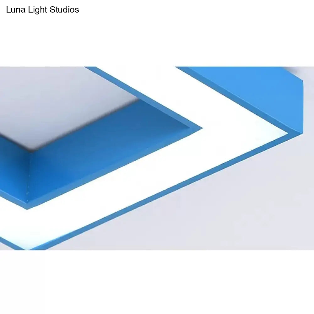 Lámpara de techo cuadrada contemporánea DecorBites™ de acrílico para dormitorio infantil