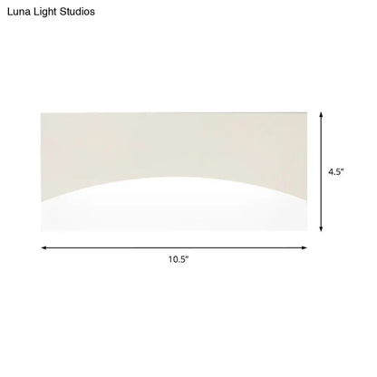 Aplique de pared contemporáneo DecorBites™ de acrílico – Aplique rectangular de mesilla de noche en blanco/dorado, luz blanca cálida