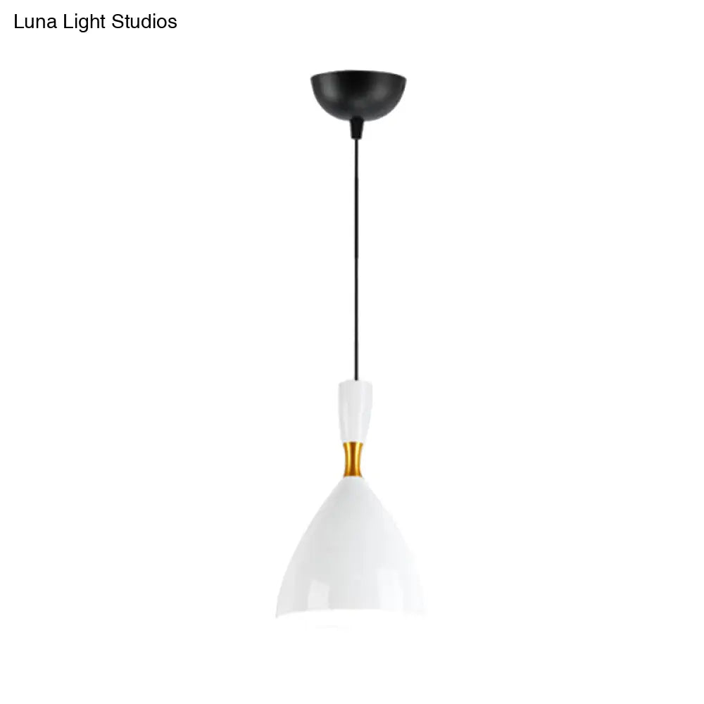 Contemporary Aluminum Funnel Suspension Pendant Lamp - Fits Study Room or Cafe - 6.5/10 Inch Wide, 1 Light