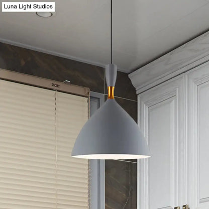 Contemporary Aluminum Funnel Suspension Pendant Lamp - Fits Study Room or Cafe - 6.5/10 Inch Wide, 1 Light