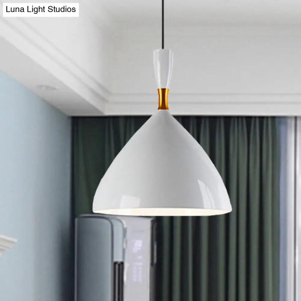 Contemporary Aluminum Funnel Suspension Pendant Lamp - Fits Study Room or Cafe - 6.5/10 Inch Wide, 1 Light