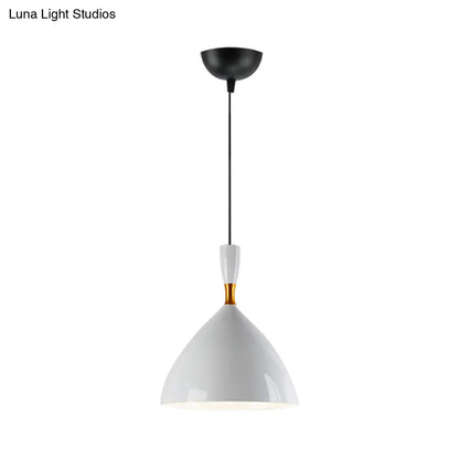 Contemporary Aluminum Funnel Suspension Pendant Lamp - Fits Study Room or Cafe - 6.5/10 Inch Wide, 1 Light