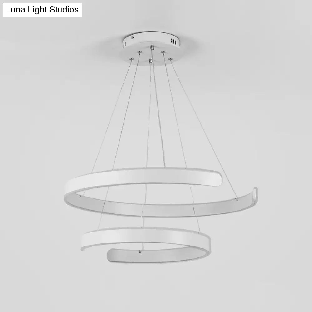 Lámpara colgante LED contemporánea de aluminio – Araña geométrica para restaurantes