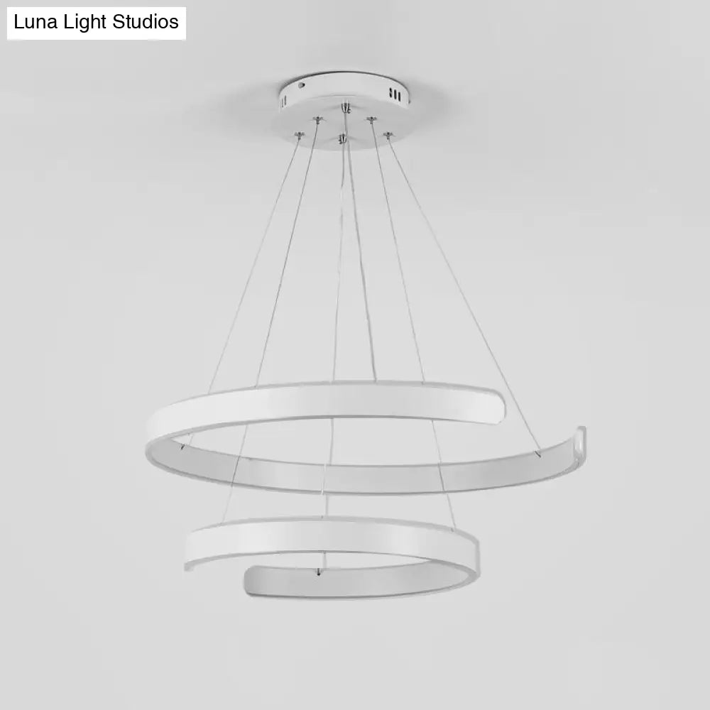 Lámpara colgante LED contemporánea de aluminio – Araña geométrica para restaurantes