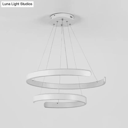 Lámpara colgante LED contemporánea de aluminio – Araña geométrica para restaurantes