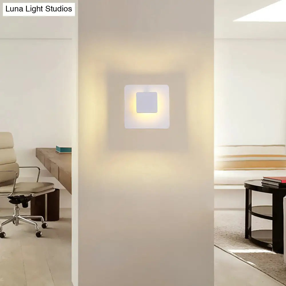 DecorBites™ DecorBites™ Contemporary Aluminum LED Wall Mounted Lamp in White/Warm Lighting