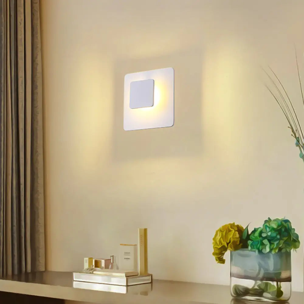 DecorBites™ DecorBites™ Contemporary Aluminum LED Wall Mounted Lamp in White/Warm Lighting
