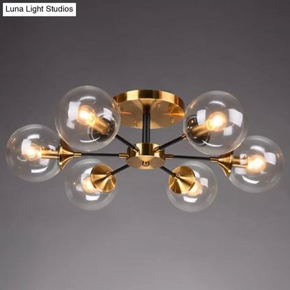 DecorBites™ DecorBites™ Contemporary Bedroom Sparkle: Stained Glass Sputnik Flush Mount Ceiling Chandelier