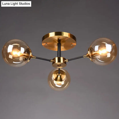 DecorBites™ DecorBites™ Contemporary Bedroom Sparkle: Stained Glass Sputnik Flush Mount Ceiling Chandelier
