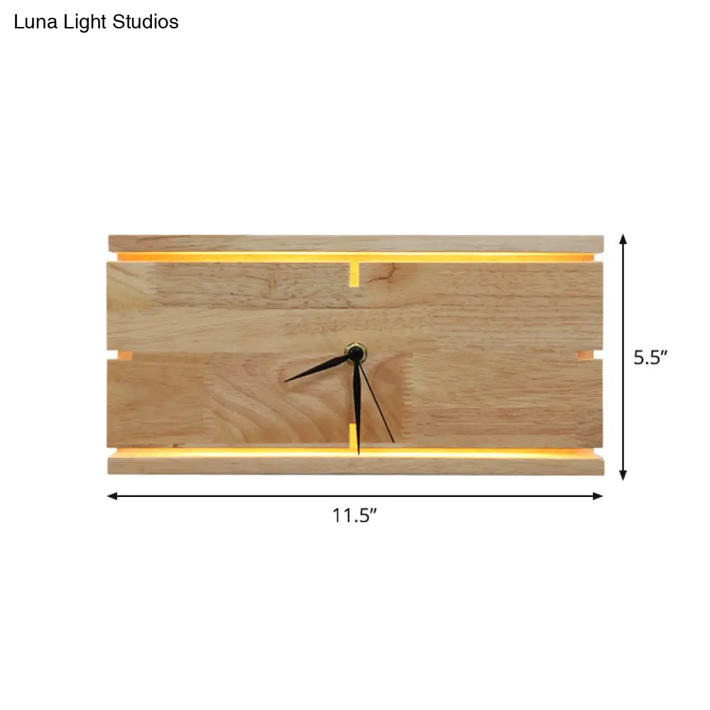 Aplique de pared contemporáneo DecorBites™ color beige con LED acrílico - Montaje empotrado, diseño rectangular/redondo para salón.