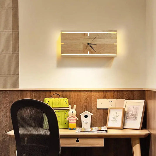 Aplique de pared contemporáneo DecorBites™ color beige con LED acrílico - Montaje empotrado, diseño rectangular/redondo para salón.