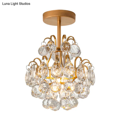 Lámpara de techo DecorBites™ contemporánea con brazo curvo - Metal, 1 luz, montaje semiempotrado - Oro/Negro