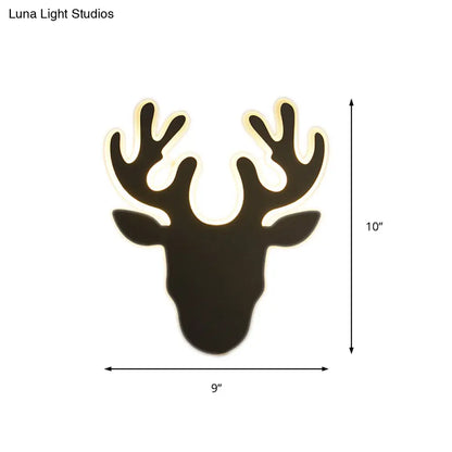 DecorBites™ DecorBites™ Contemporary Black and White Antler LED Sconce
