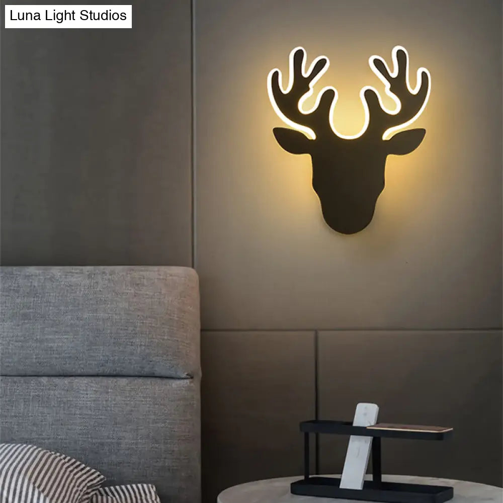DecorBites™ DecorBites™ Contemporary Black and White Antler LED Sconce