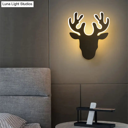 DecorBites™ DecorBites™ Contemporary Black and White Antler LED Sconce