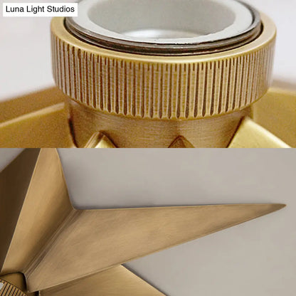 DecorBites™ DecorBites™ Contemporary Black/Bronze Anise Star Flush Ceiling Light - 1 Head Stairway Flush Mount Fixture