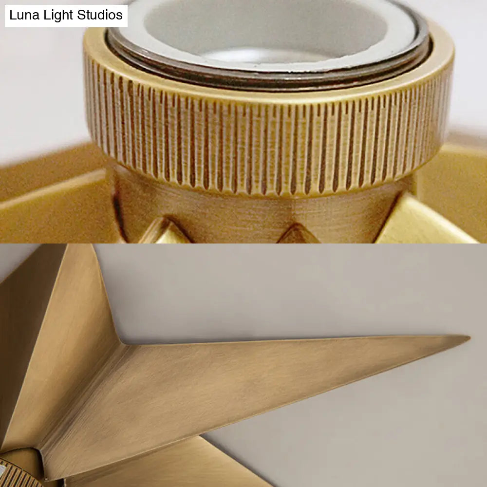 DecorBites™ DecorBites™ Contemporary Black/Bronze Anise Star Flush Ceiling Light - 1 Head Stairway Flush Mount Fixture