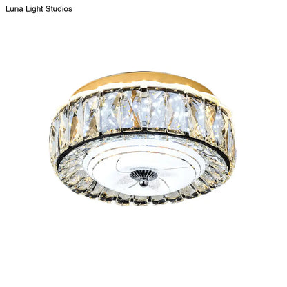 DecorBites™ DecorBites™ Contemporary Black Crystal Block LED Ceiling Flush Light for Corridors