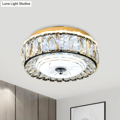 DecorBites™ DecorBites™ Contemporary Black Crystal Block LED Ceiling Flush Light for Corridors