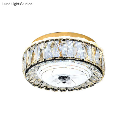 DecorBites™ DecorBites™ Contemporary Black Crystal Block LED Ceiling Flush Light for Corridors