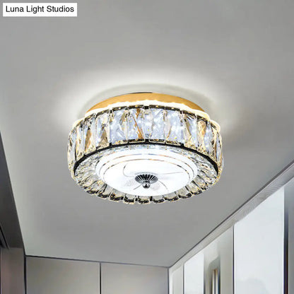 DecorBites™ DecorBites™ Contemporary Black Crystal Block LED Ceiling Flush Light for Corridors