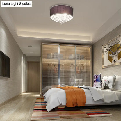 Lámpara colgante DecorBites™ contemporánea negra con forma de tambor y detalle de cristal transparente en forma de lágrima - 6/8 luces, 45,7 cm/49,5 cm de diámetro