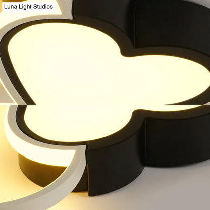 Lámpara de techo LED empotrada contemporánea negra DecorBites™ para estudio