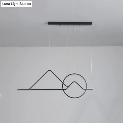 Lámpara colgante LED contemporánea DecorBites™ negra/dorada para comedor: Iluminación colgante tipo isla Sunset Metallic