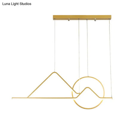 Lámpara colgante LED contemporánea DecorBites™ negra/dorada para comedor: Iluminación colgante tipo isla Sunset Metallic