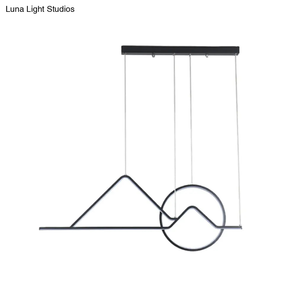 Lámpara colgante LED contemporánea DecorBites™ negra/dorada para comedor: Iluminación colgante tipo isla Sunset Metallic