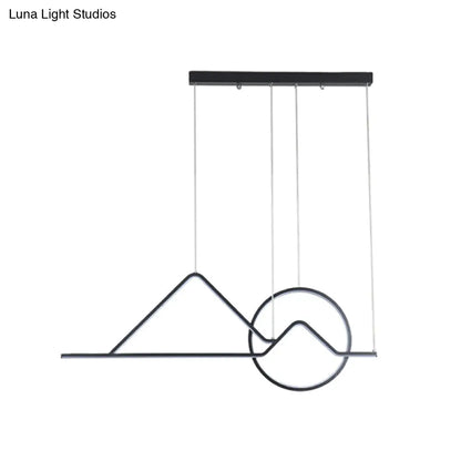 Lámpara colgante LED contemporánea DecorBites™ negra/dorada para comedor: Iluminación colgante tipo isla Sunset Metallic